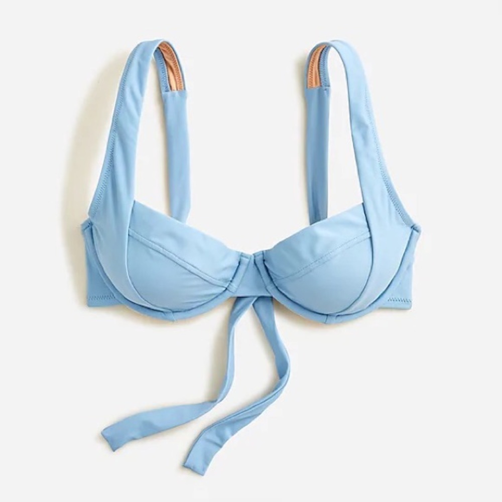 Cross-back underwire bikini top